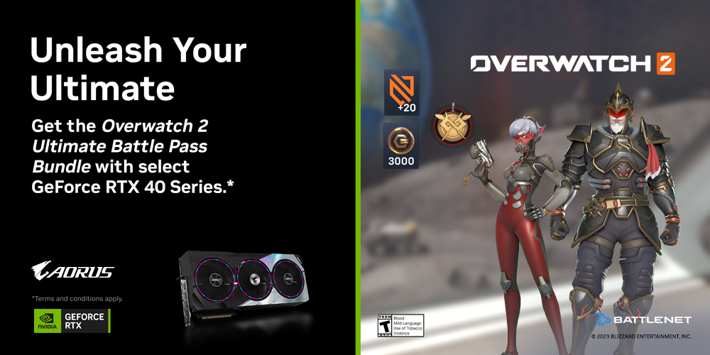 [VN]Nhận game Overwatch 2 Ultimate Battle Pass khi mua Card đồ họa GIGABYTE AORUS GeForce RTX 40 series
