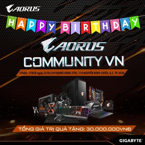 HAPPY BIRTHDAY AORUS COMMUNITY VN